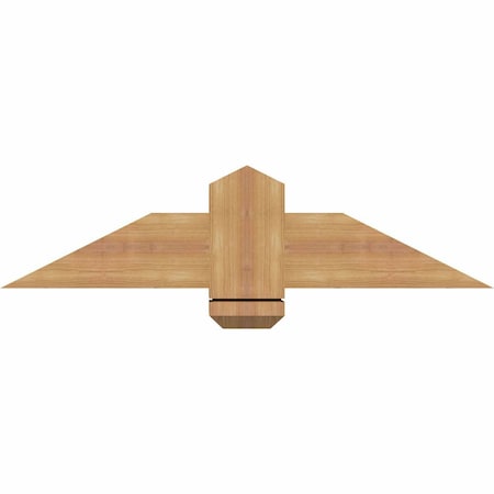Ekena Millwork Eugene Smooth Timber Gable Bracket, Western Red Cedar, 36"W x 9"H x 5 1/2"D x 5 1/2"F, 6/12 Pitch GBW036X09X0606EUG00SWR